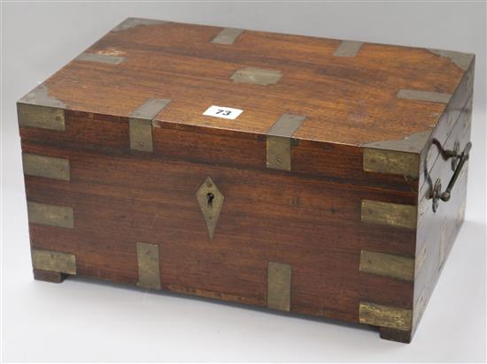 A 19th century mahogany brass bound box